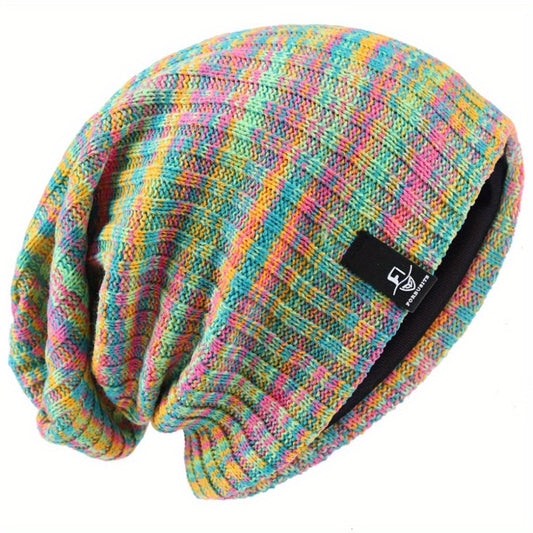 Beanie Hat - Slouchy for Women Ribbed Baggy Skull Cap Turban in Twill & Knit - main product view