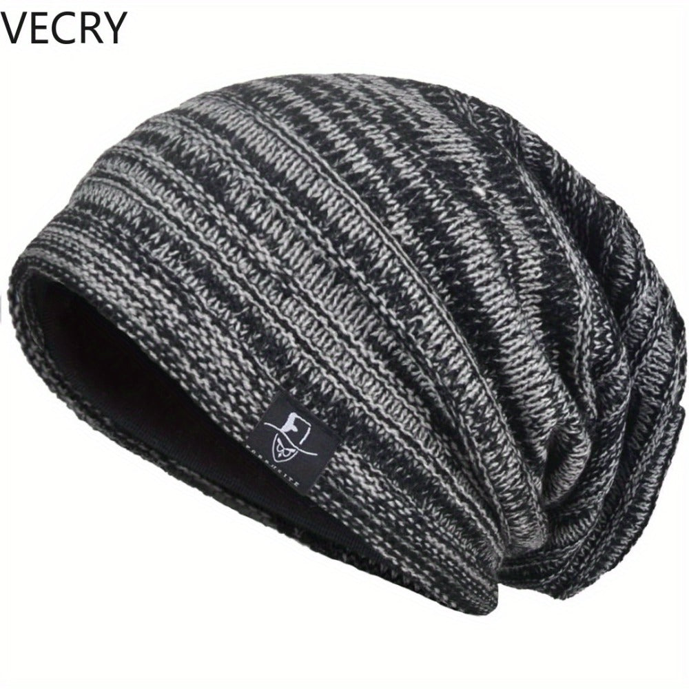 Beanie Hat - Slouchy for Women Ribbed Baggy Skull Cap Turban in Twill & Knit - product detail view 3
