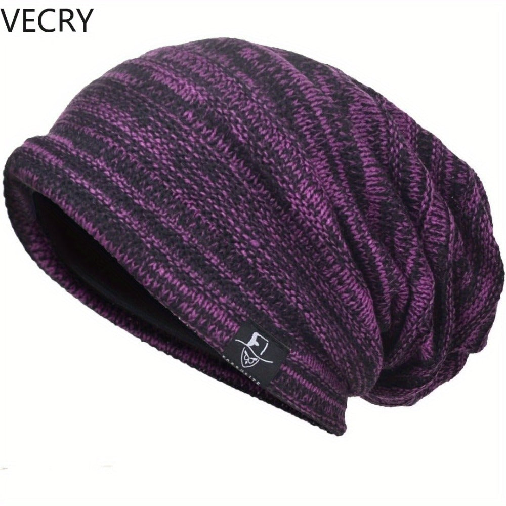 Beanie Hat - Slouchy for Women Ribbed Baggy Skull Cap Turban in Twill & Knit - product detail view 9