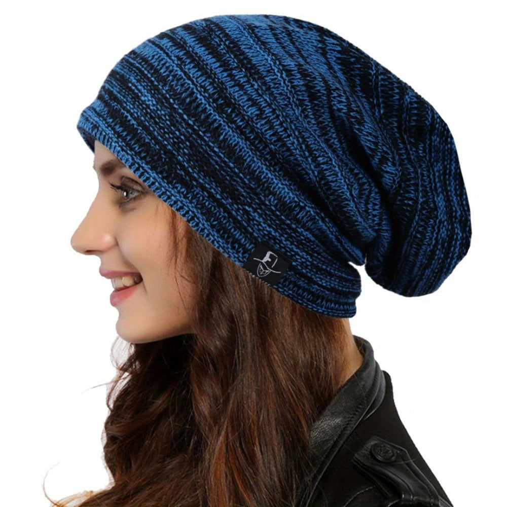 Beanie Hat - Slouchy for Women Ribbed Baggy Skull Cap Turban in Twill & Knit - product detail view 14