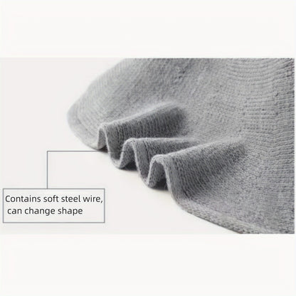 Beanie Hat - Witch Women Wool Blend Knitted Pointed Crochet - Solid Color Fall Winter - product detail view 4