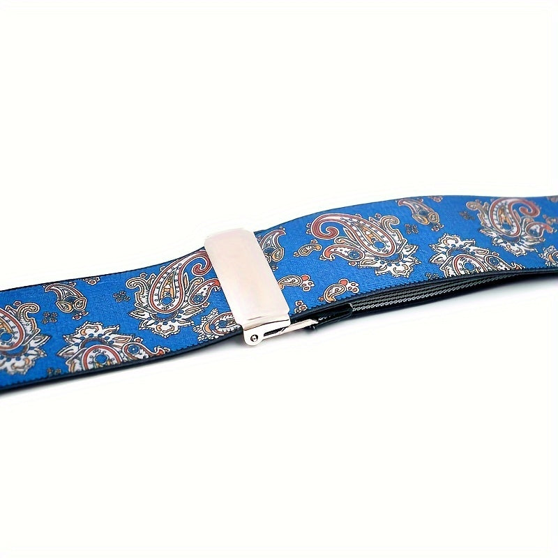 Men'S Y-Back Suspenders Featuring 6 Metal Clips for Added Security, Adjustable Elastic Design, Perfect for Trousers, And an Excellent Gift Option