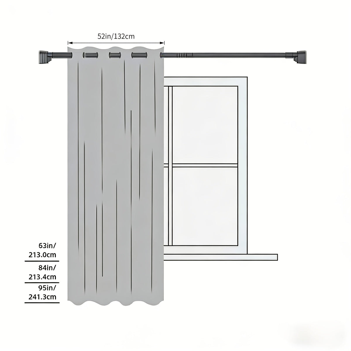 Blackout Curtain Panels - Thermal Lining and Grommet Top – view 2