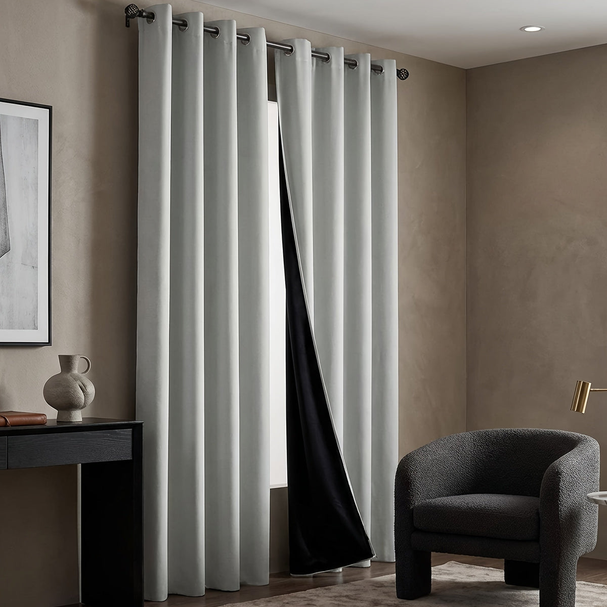 Blackout Curtain Panels - Thermal Lining and Grommet Top – view 5