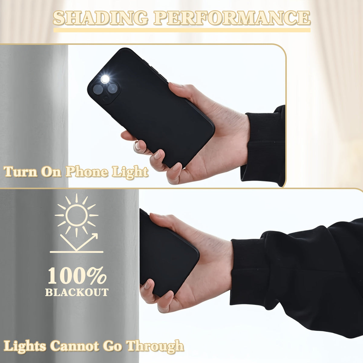 Blackout Curtain Panels - Thermal Lining and Grommet Top – view 9