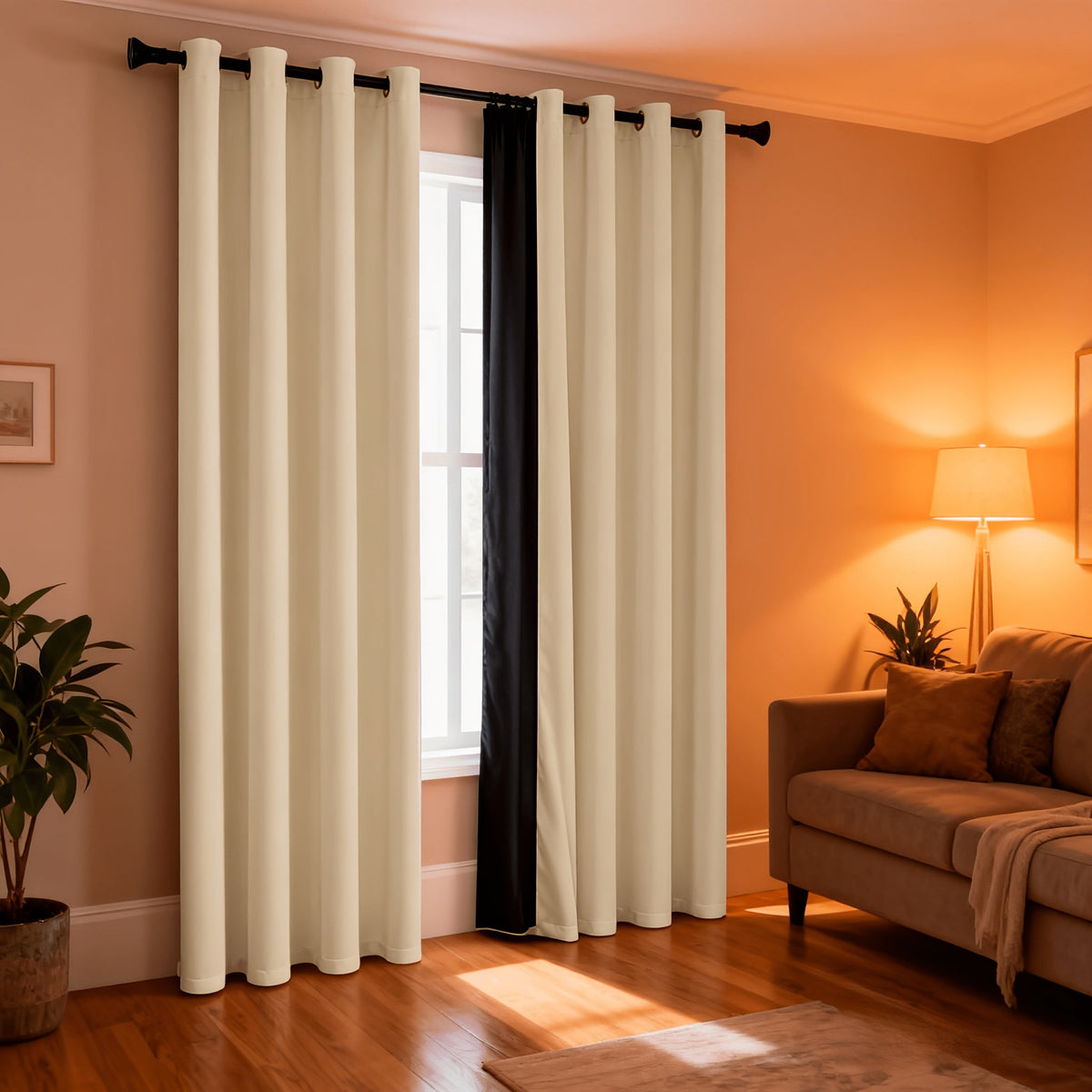 Blackout Curtain Panels - Thermal Lining and Grommet Top – Black option – view 6