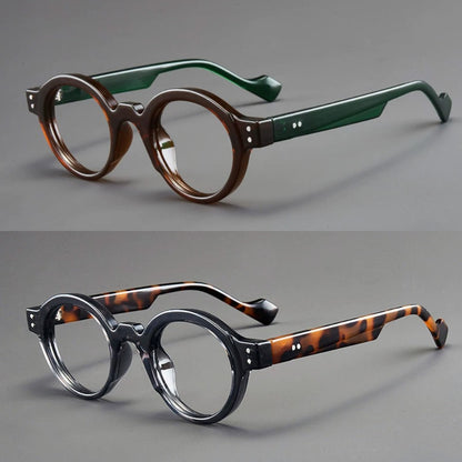 Blue Light Glasses - Blocking 2 Pack Vintage Oversized Square Round Clear Lens PC Frame Unisex - product detail view 3