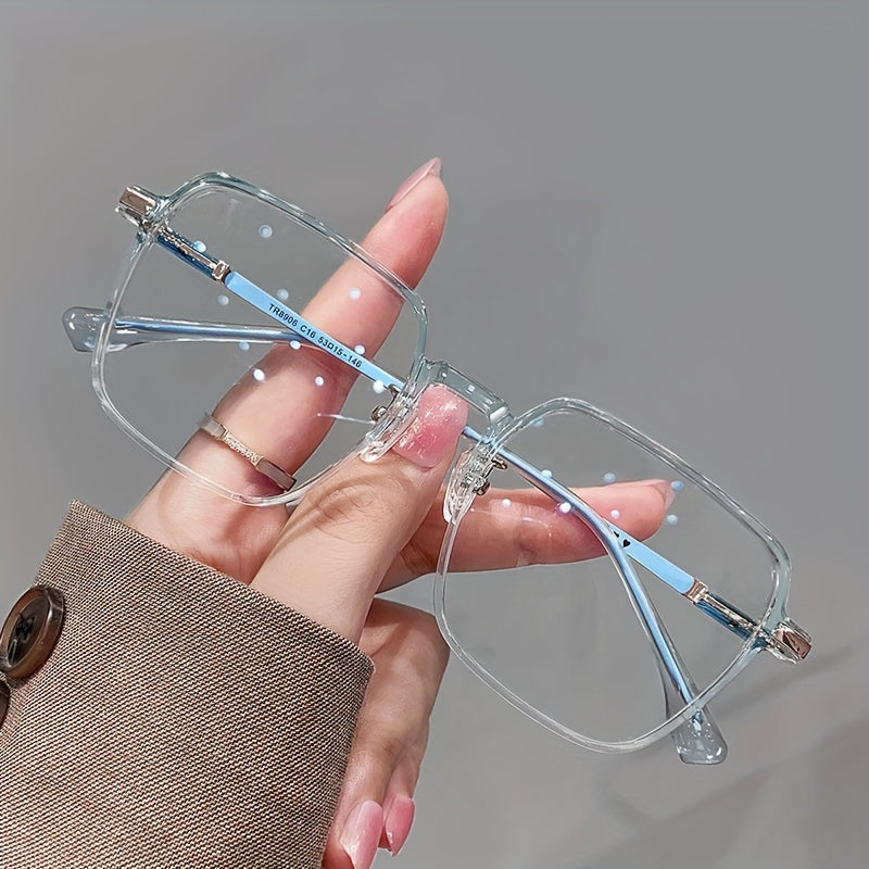 Blue Light Glasses - Blocking Clear Frame with Heart Pattern Legs - Ultra Thin Non-Prescription - product detail view 12