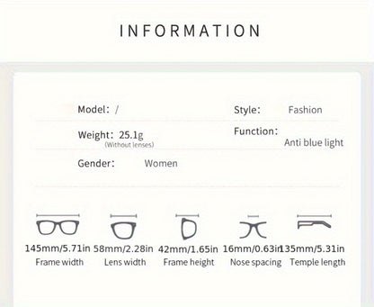 Blue Light Glasses - Cat Eye Blocking Women Retro Punk Style Luxurious Metal Frame Anti Ladies - product detail view 12