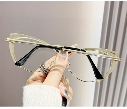 Blue Light Glasses - Cat Eye Blocking Women Retro Punk Style Luxurious Metal Frame Anti Ladies - product detail view 15