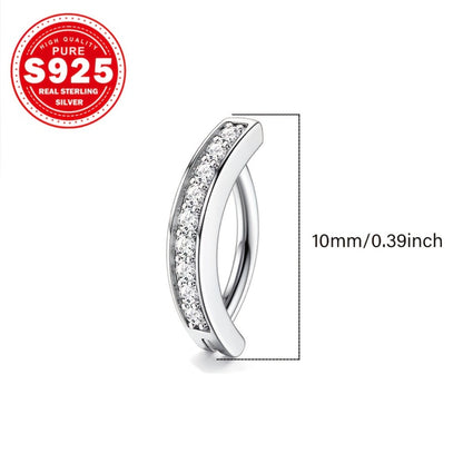 Body Jewelry - Belly Button Ring 925 Sterling Silver CZ Zirconia Navel Piercing Colorful - product detail view 5