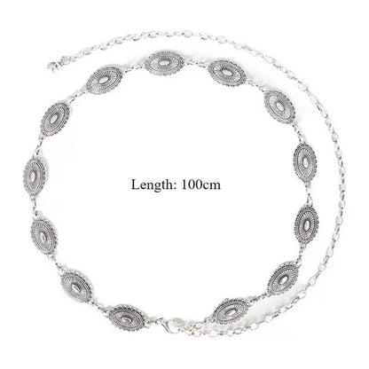 Body Jewelry - Boho Decorative Belt Set for Women 3pcs - Retro Silvery Butterfly Heart - product detail view 5