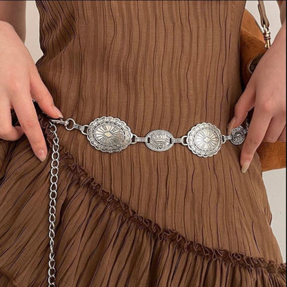 Body Jewelry - Boho Decorative Belt Set for Women 3pcs - Retro Silvery Butterfly Heart - product detail view 13