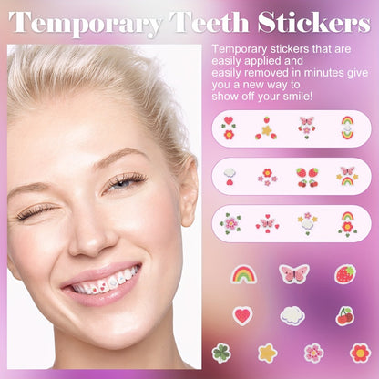 Body Jewelry - Tooth Gem Kit 260pcs DIY Crystal Tooth Gems with Curing Light Applicator - product detail view 6