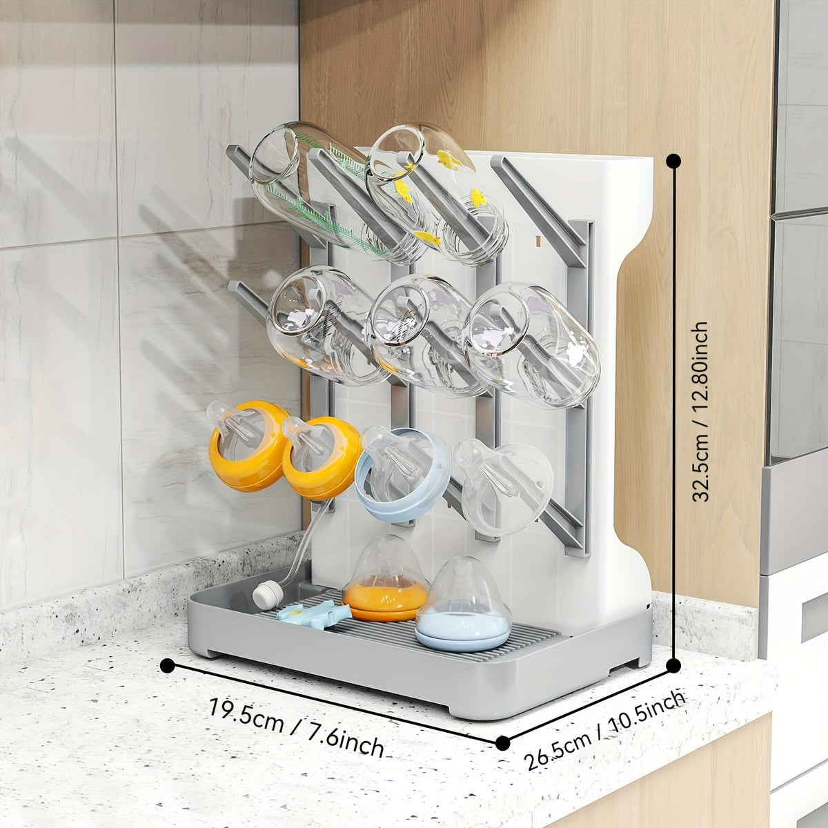 Bottle Drying Rack - Space-Saving Vertical BPA-Free Countertop – view 3