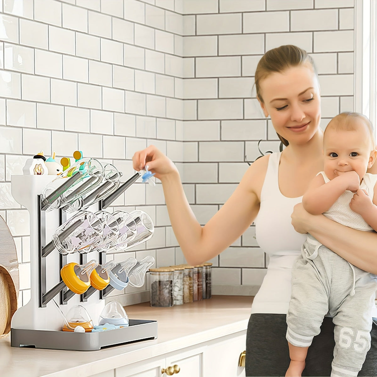 Bottle Drying Rack - Space-Saving Vertical BPA-Free Countertop – view 4
