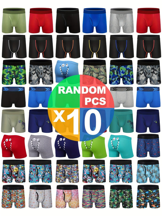 Boys' Boxer Briefs - 10-Pack Assorted Cartoon Print – main product image