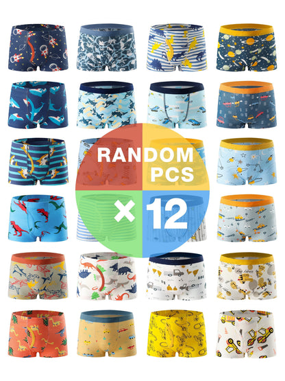 Boys' Boxer Briefs - 12-Pack Assorted Cartoon Print – Multicolor Graphic Design 73701 – view 4