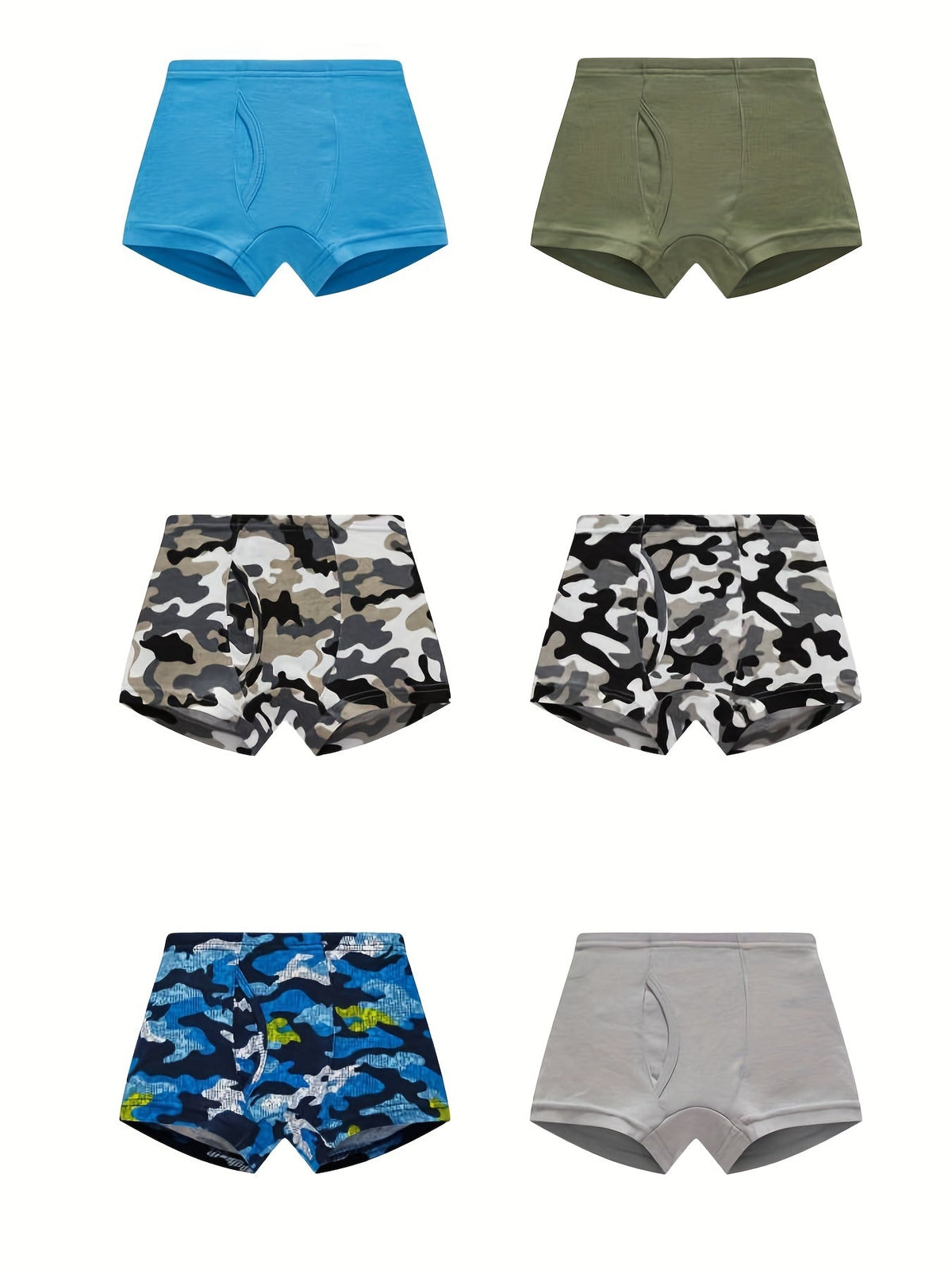 Boys' Boxer Briefs - 6-Pack White Basics – view 8