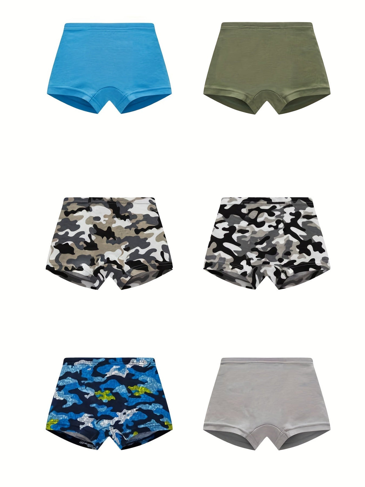 Boys' Boxer Briefs - 6-Pack White Basics – view 9