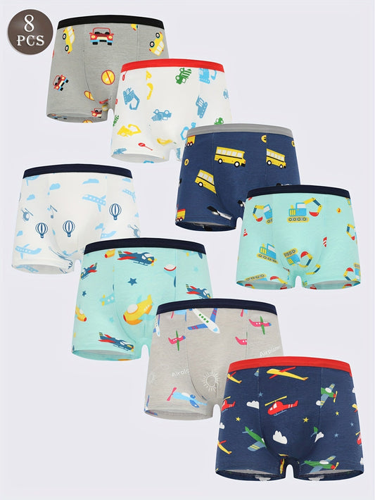 Boys' Boxer Briefs - 8-Pack Assorted Cartoon Print – main product image