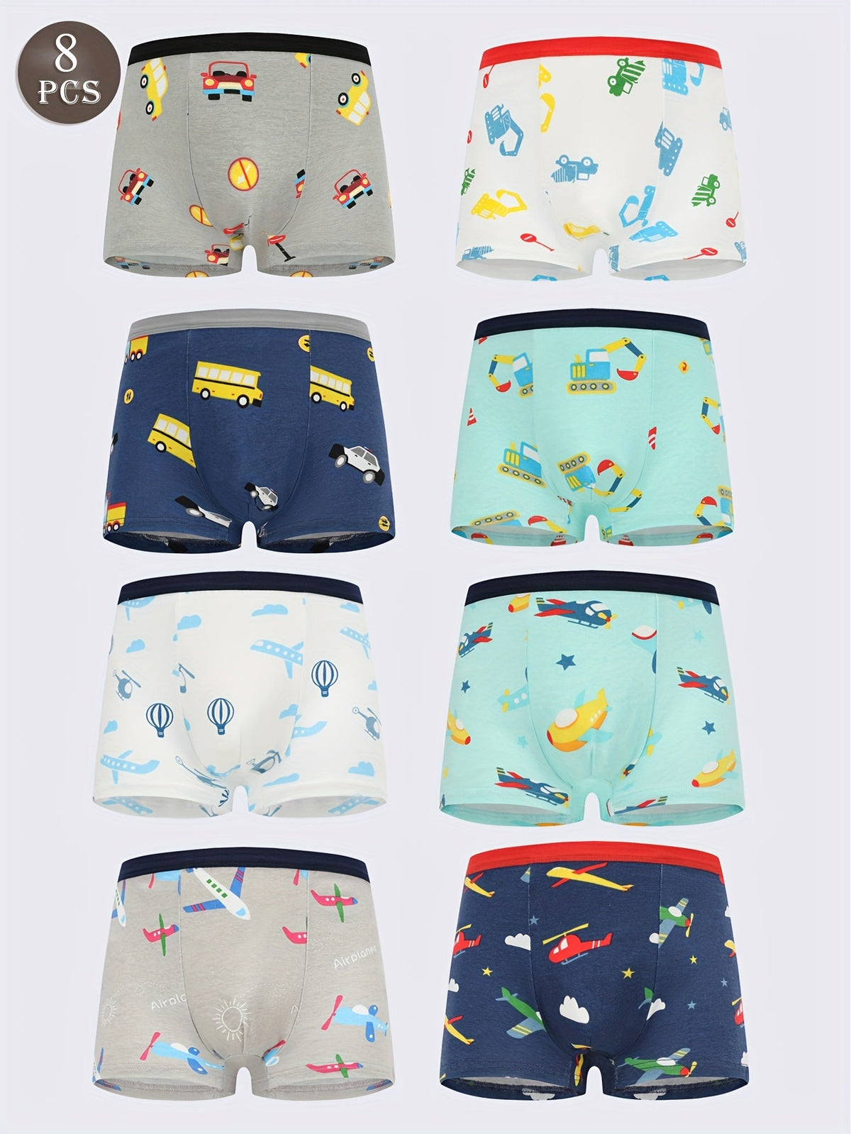 Boys' Boxer Briefs - 8-Pack Assorted Cartoon Print – view 5