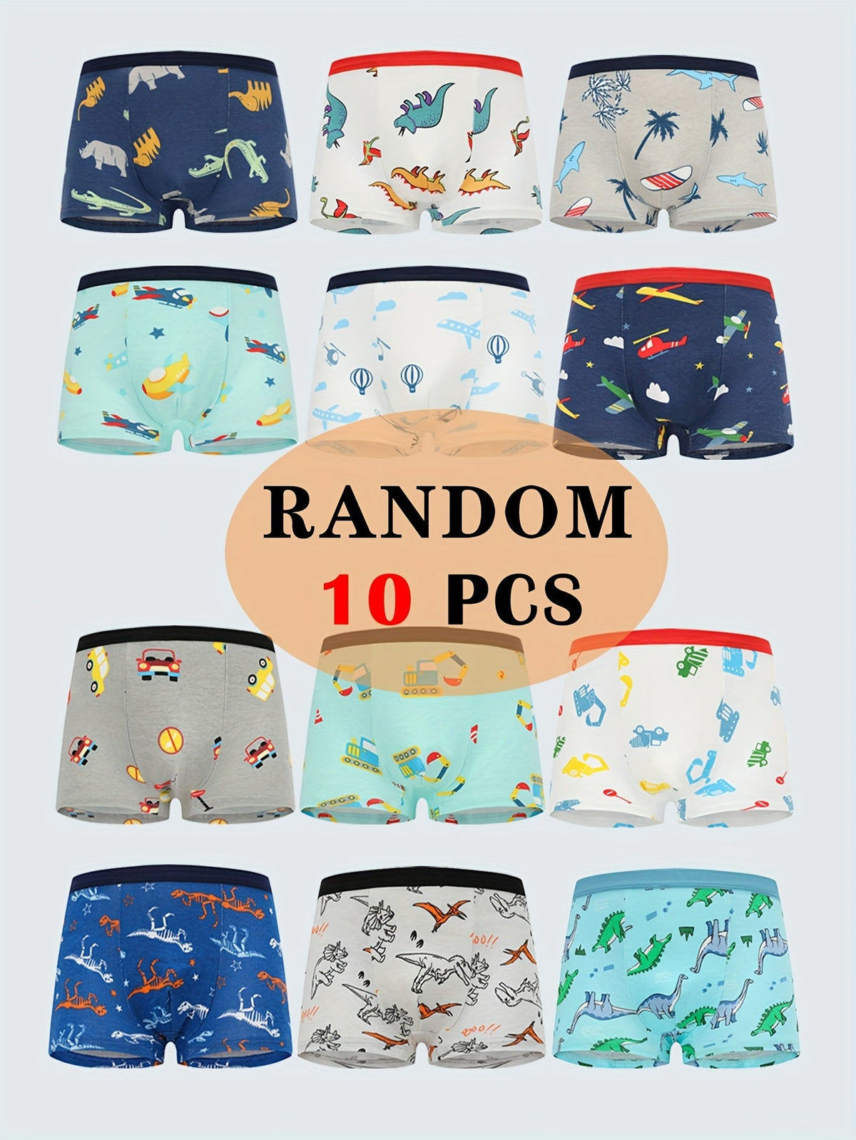 Boys' Briefs - 10-Pack Assorted Cartoon Print – view 8