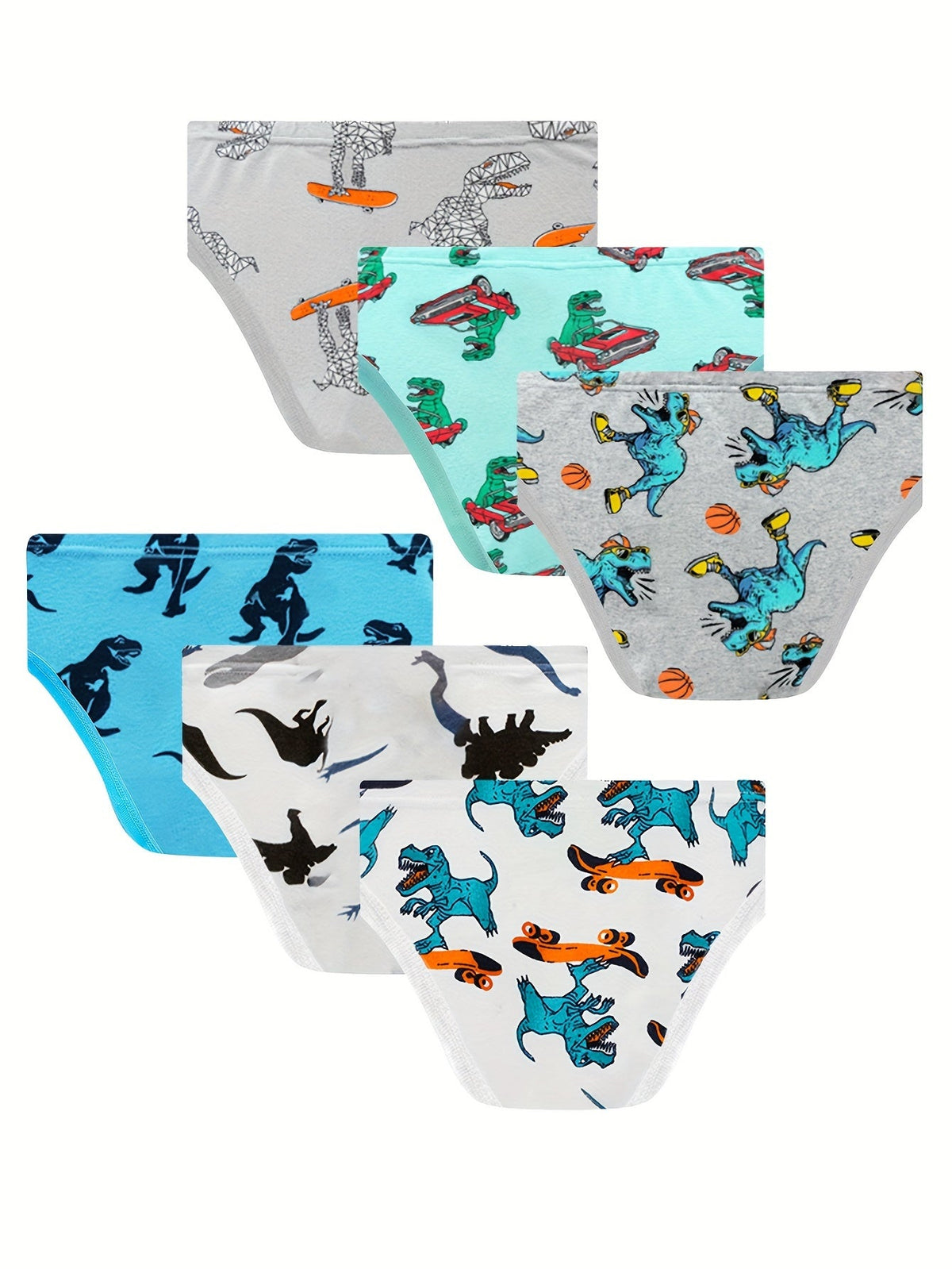 Boys' Briefs - 6-Pack Dinosaur Print – Boys' Mixed colors – view 9
