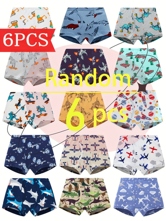 Boys' Briefs - 6-Pack Dinosaur Print – Random Randomly Posting – main product image