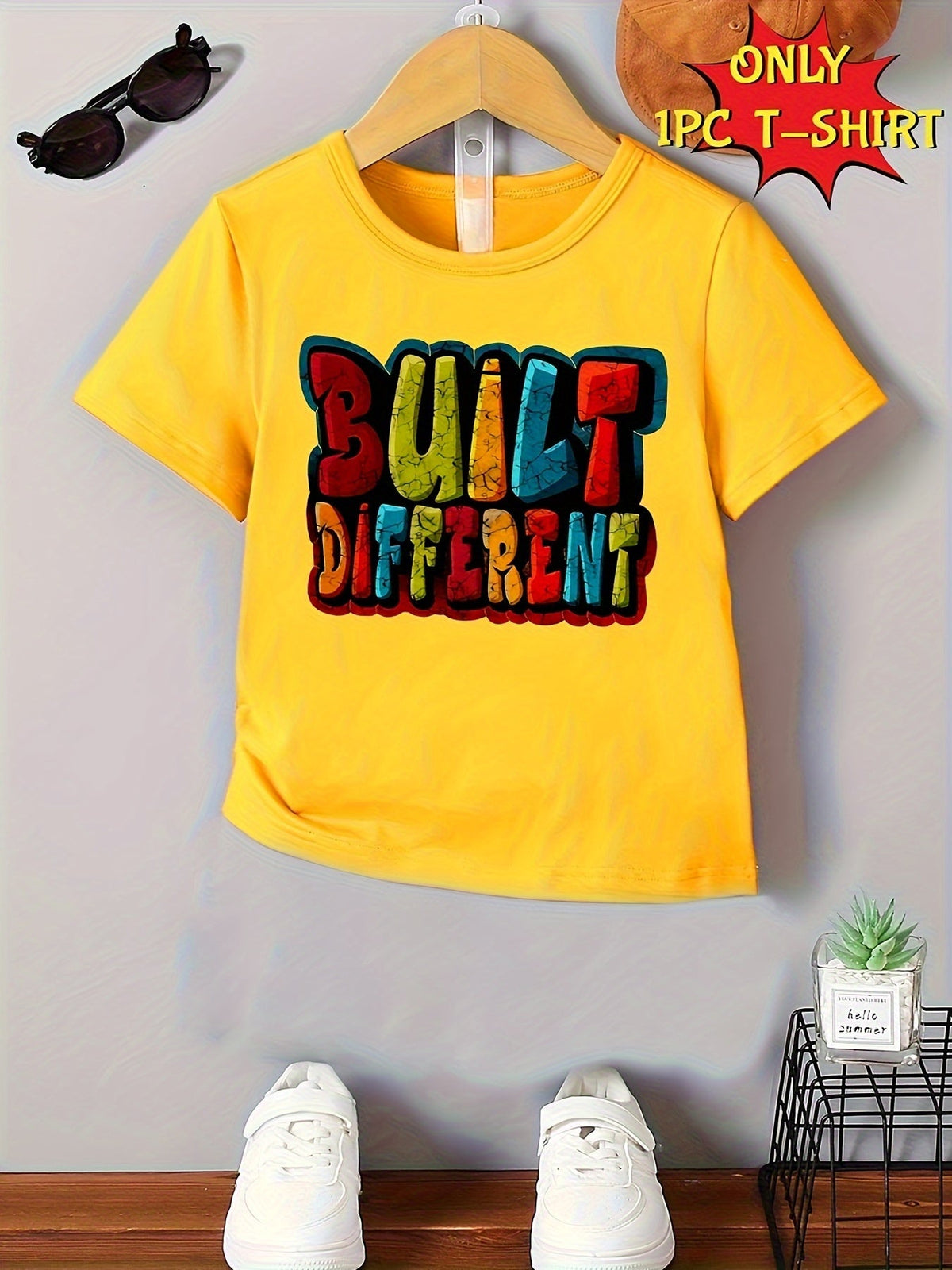 Boys' Built Different T-Shirt - Creative Graphic – view 5