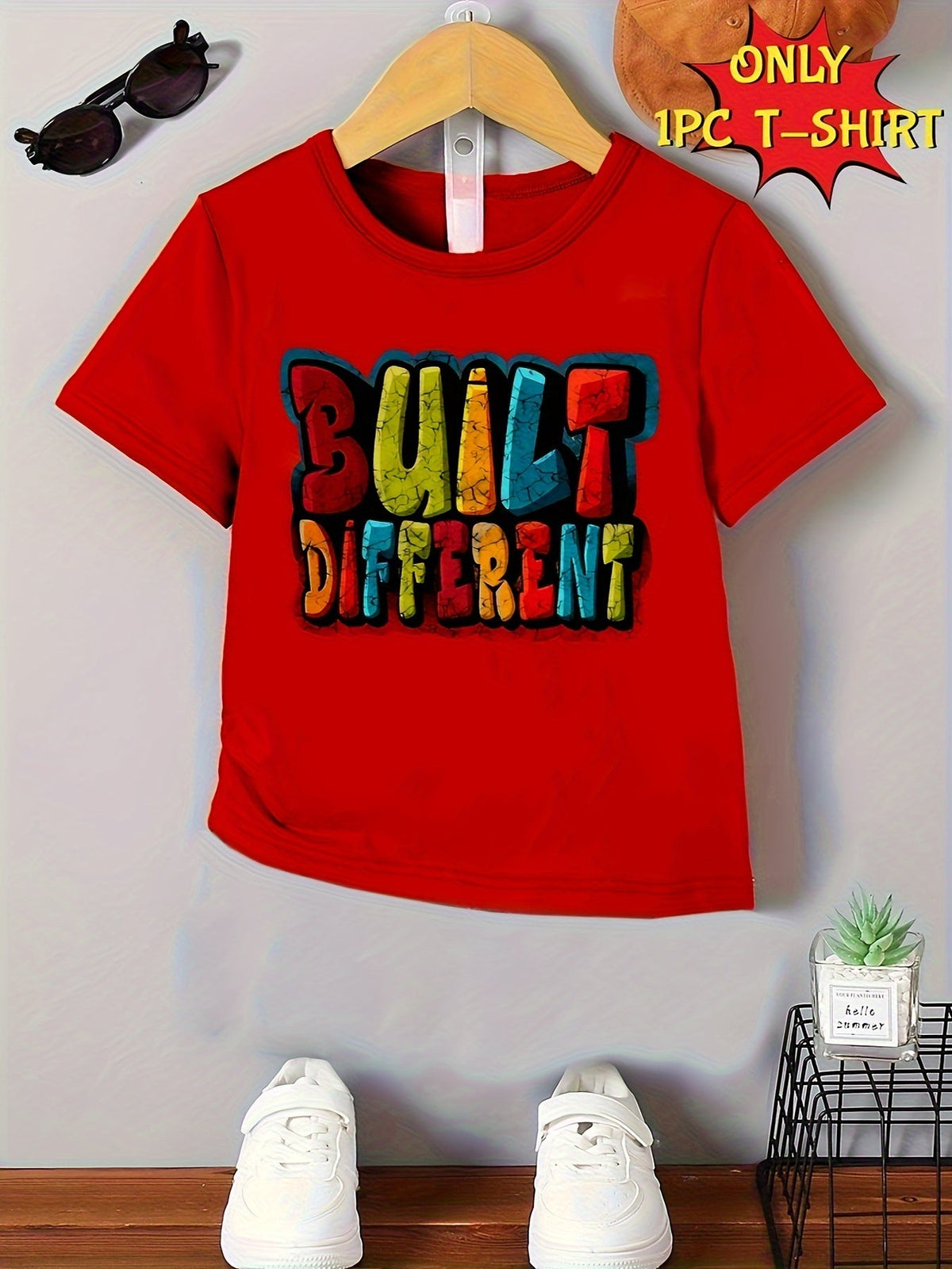 Boys' Built Different T-Shirt - Creative Graphic – view 6