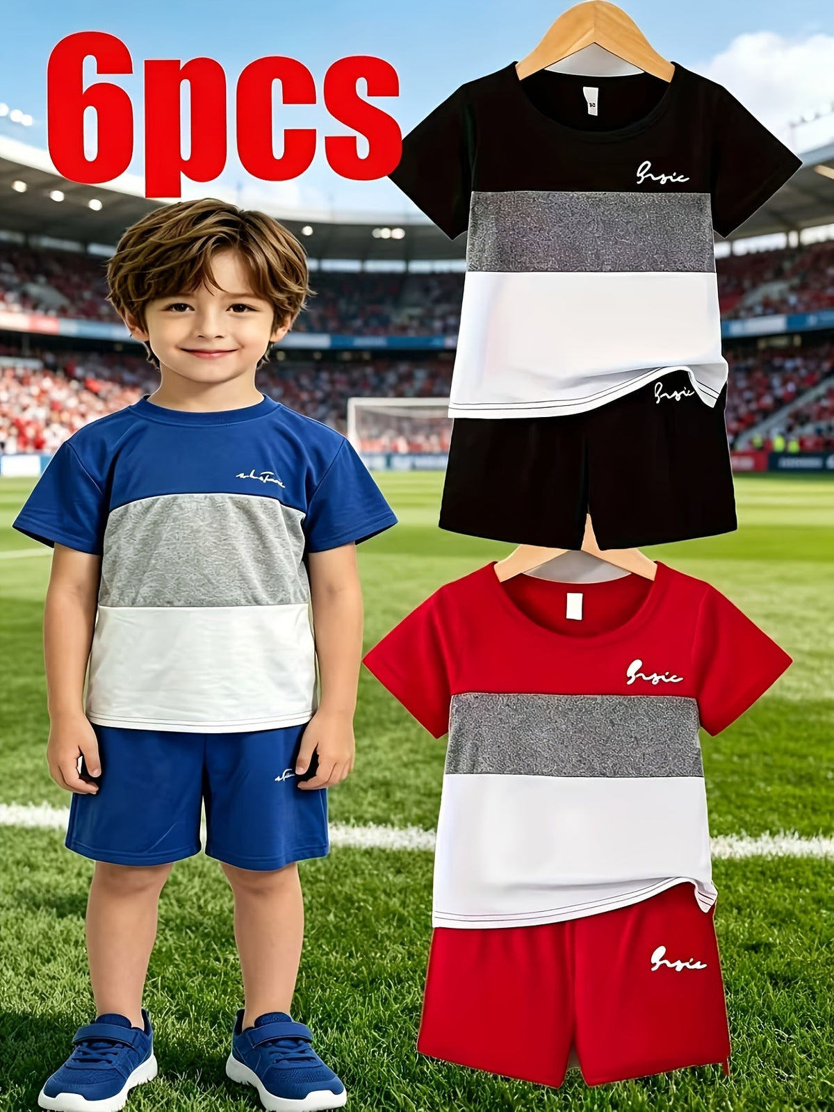Boys' Casual Outfit Set - Short Sleeve Fall 8213 – view 5