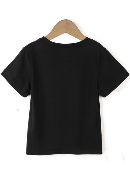 Boys' Casual T-Shirt – Boys' Black Cotton – view 2