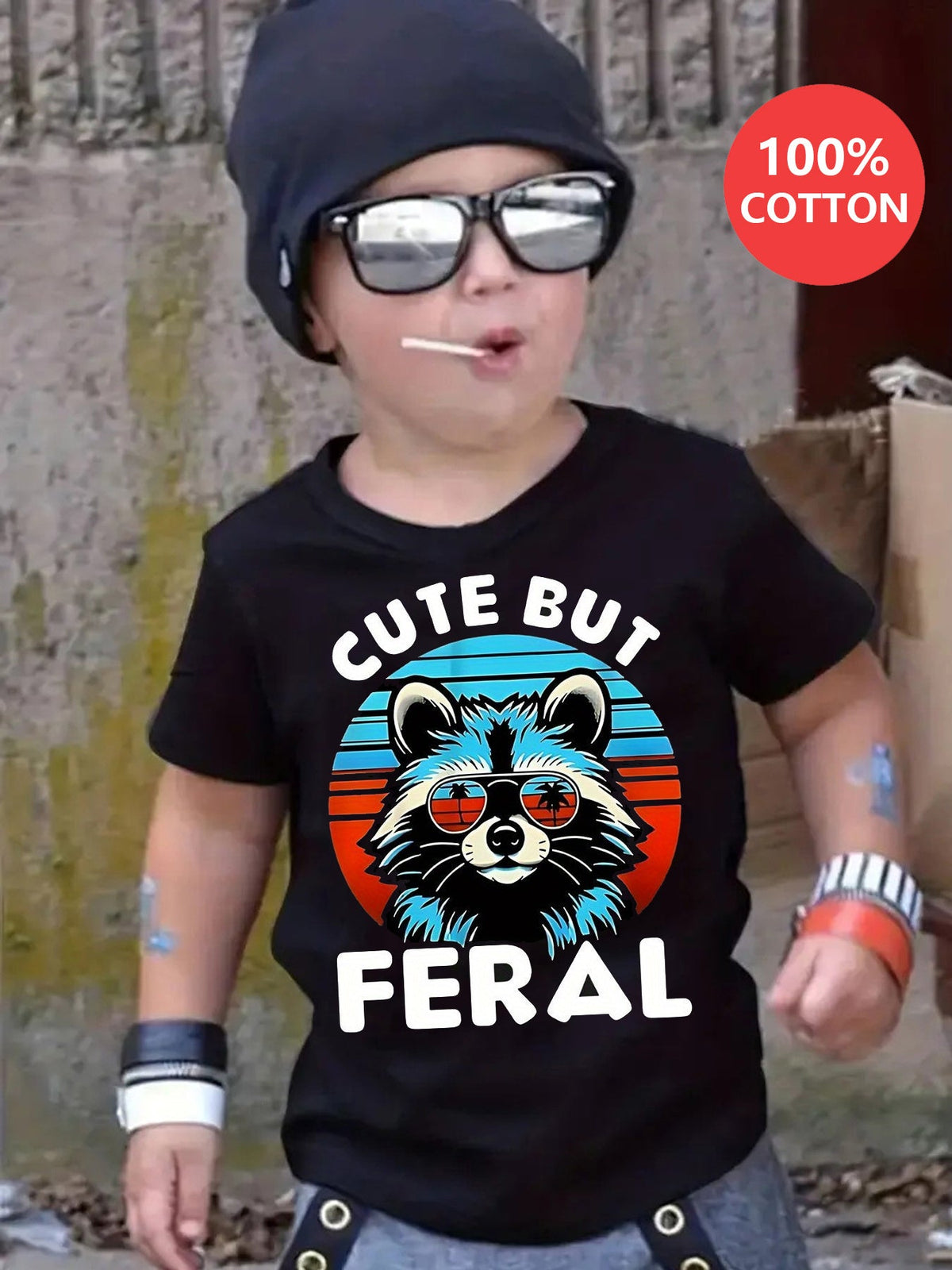 Boys' Casual T-Shirt – Boys' Black Cotton – view 5