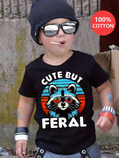 Boys' Casual T-Shirt – Boys' Black Cotton – Black option – main product image