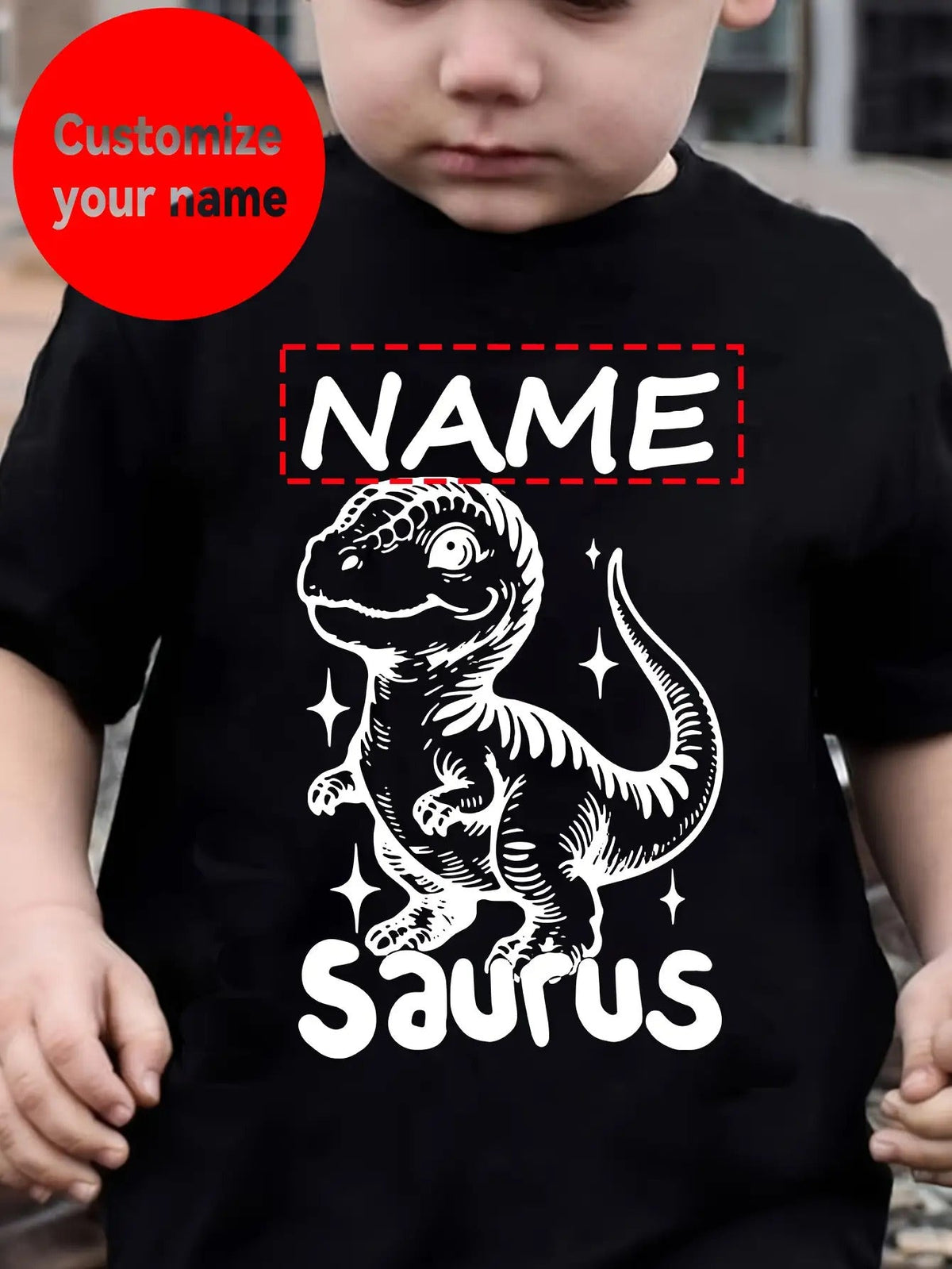 Boys' Custom Name Dinosaur T-Shirt - Personalized – view 17