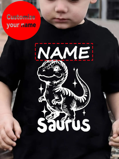 Boys' Custom Name Dinosaur T-Shirt - Personalized – view 17