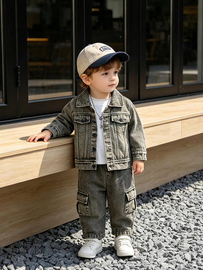 Boys' Denim Outfit Set - Winter – view 3