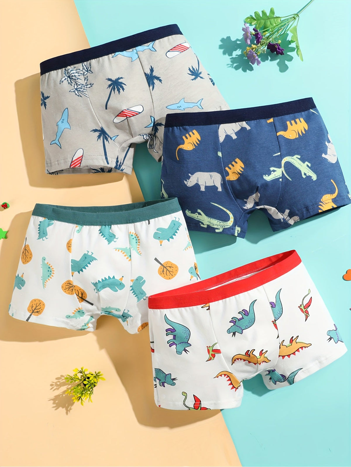 Boys' Dinosaur Boxer Briefs - Soft Everyday Multipack – view 3