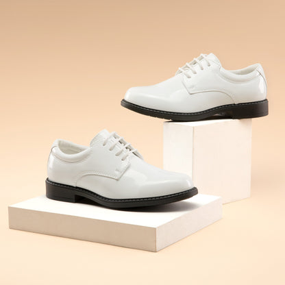 Boys Dress Shoes - Comfort Fit – Black / White – view 10