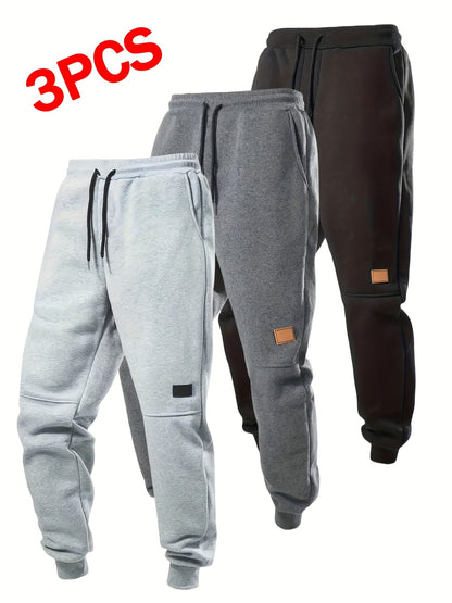 Boys' Fleece Jogger Pants - 3-Piece Multipack – Black option – view 2
