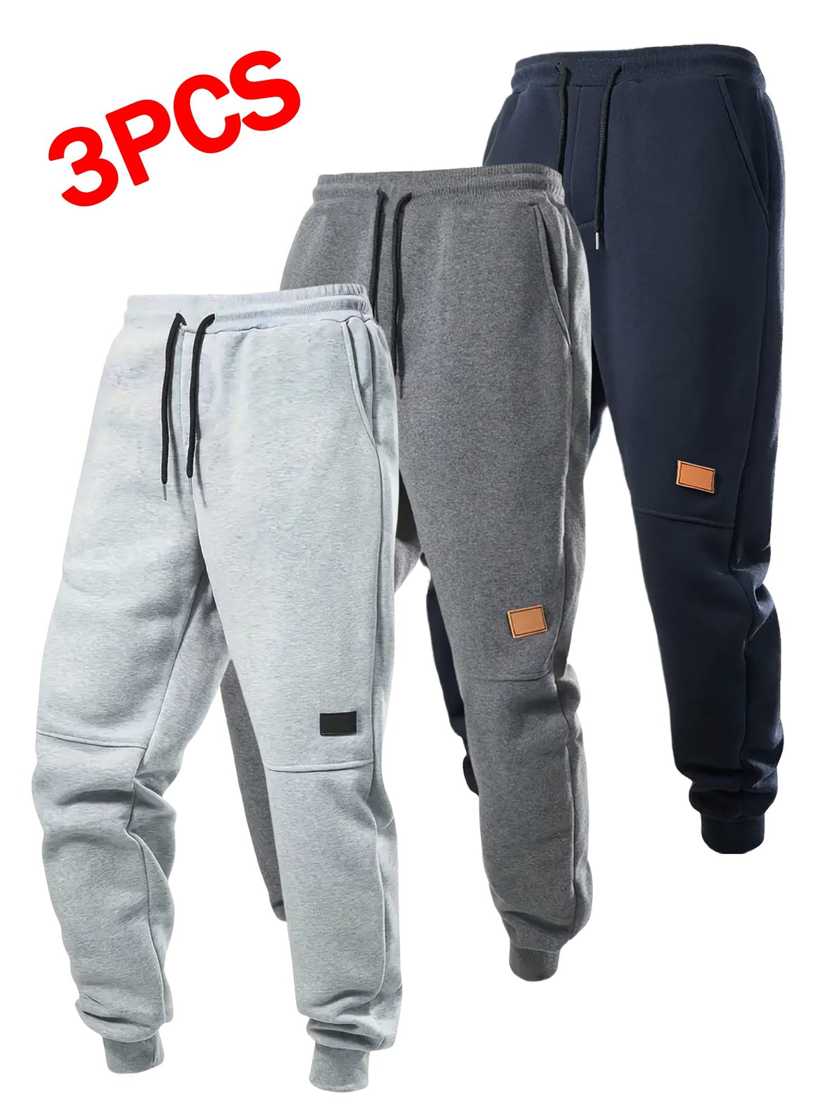Boys' Fleece Jogger Pants - 3-Piece Multipack – Black option – view 3