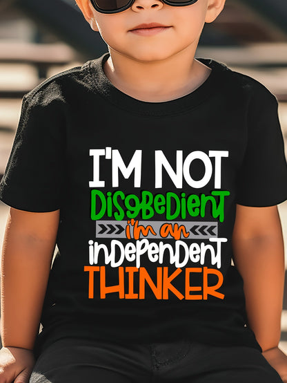 Boys' Independent Thinker T-Shirt - Funny Quote – view 7