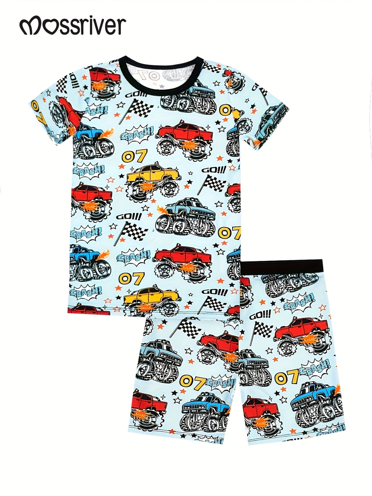 Boys' Pajama Set – Boys' Cartoon Sleepwear - Short Sleeve – view 7