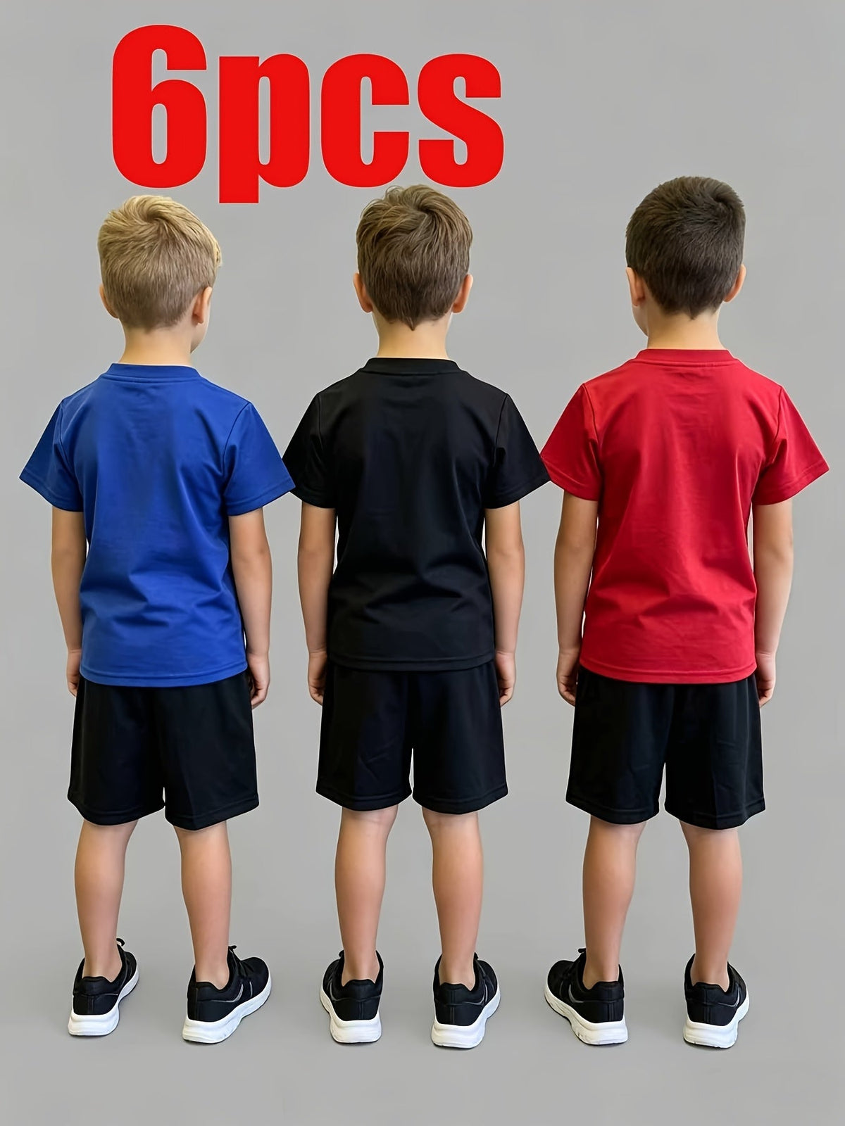 Boys' Printed T-Shirt & Shorts Set - 6-Piece 2101 – view 5