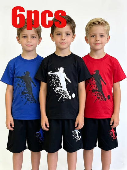 Boys' Printed T-Shirt & Shorts Set - 6-Piece 2101 – view 10