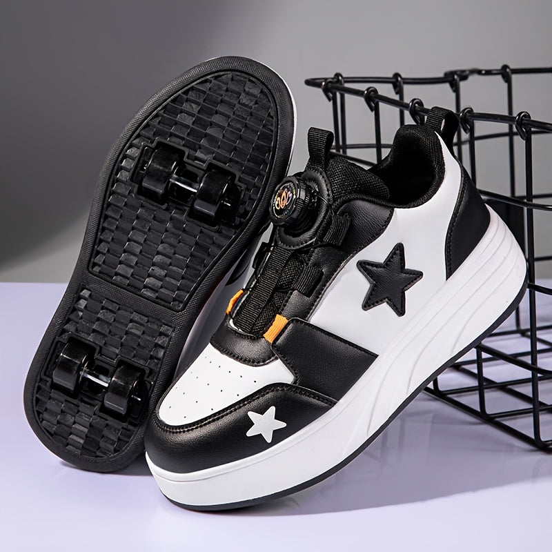 Boys Roller Shoes - Breathable Mesh – Black option – view 3