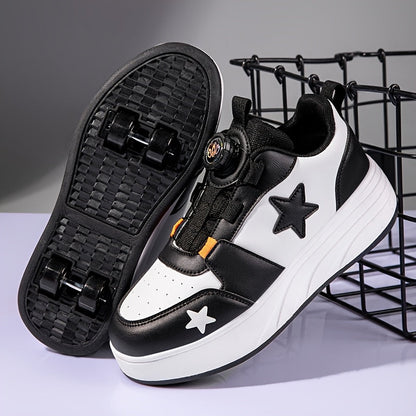 Boys Roller Shoes - Breathable Mesh – Black option – view 3