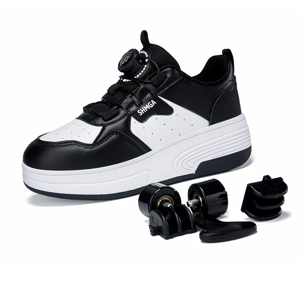 Boys Roller Shoes - Breathable Mesh – Black option – view 4