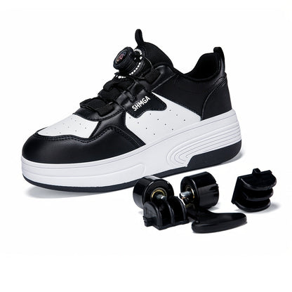 Boys Roller Shoes - Breathable Mesh – Black option – view 4